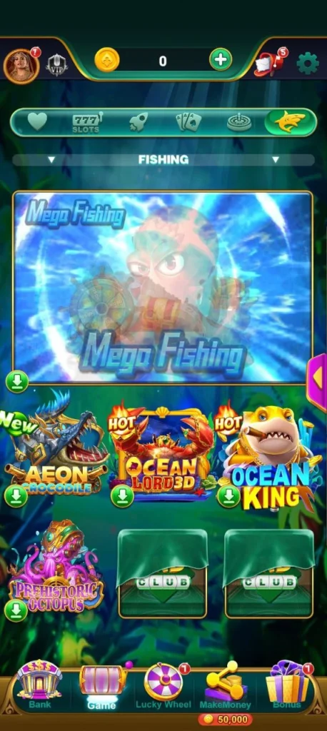 Mobile display of Ind Club Game Yono with multiple game options from the YONO category.